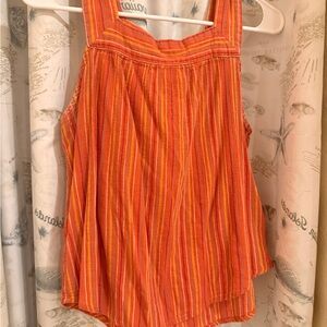 Universal Thread Orange Striped Tank Top